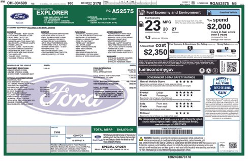 Used 2024 Ford Explorer XLT w/ Equipment Group 202A image 4