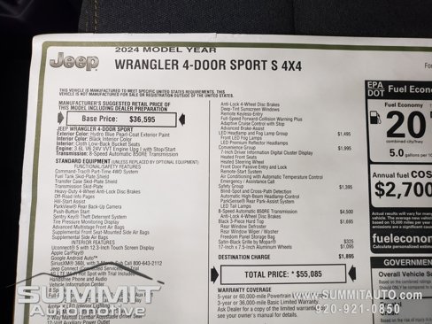 New 2024 Jeep Wrangler Sport S image 74