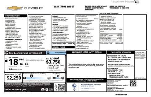 Used 2021 Chevrolet Tahoe LT w/ LT Signature Package image 23