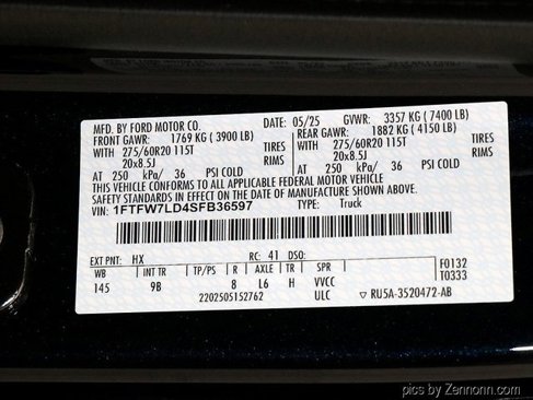 New 2025 Ford F150 Platinum w/ Equipment Group 702A High image 34