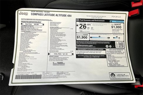 New 2026 Jeep Compass Latitude w/ Quick Order Package 29K image 16