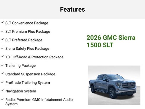New 2026 GMC Sierra 1500 SLT w/ SLT Premium Plus Package image 11