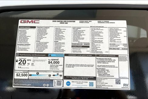 New 2026 GMC Canyon Elevation w/ Convenience Package image 15