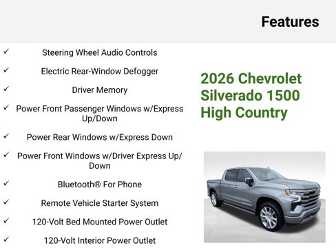 New 2026 Chevrolet Silverado 1500 High Country image 22