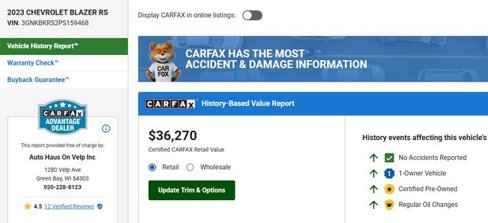Used 2023 Chevrolet Blazer RS w/ LPO, Floor Liner Package image 13