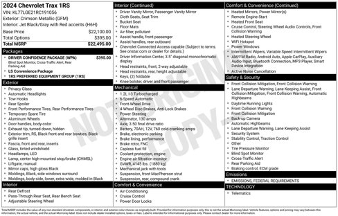 Used 2024 Chevrolet Trax RS w/ Driver Confidence Package image 4