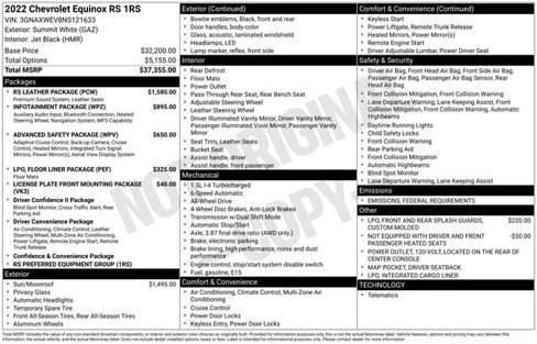 Used 2022 Chevrolet Equinox RS w/ RS Leather Package image 7