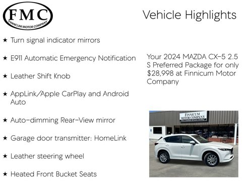 Used 2024 MAZDA CX-5 AWD 2.5 S w/ Preferred Package image 26