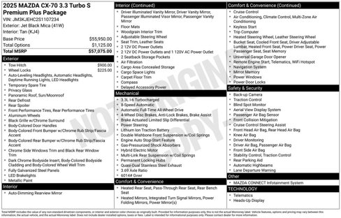 New 2025 MAZDA CX-70 3.3 Turbo S w/ Premium Plus image 4