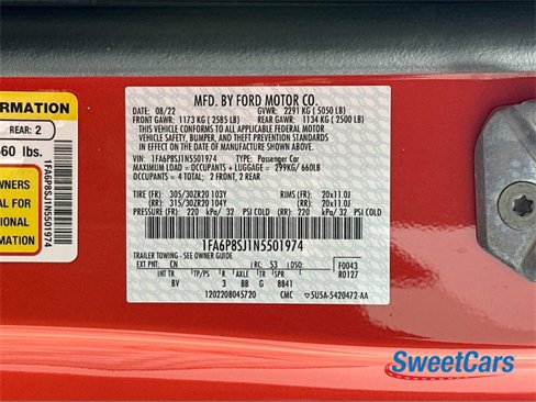 Used 2022 Ford Mustang Shelby GT500 w/ Technology Package image 54
