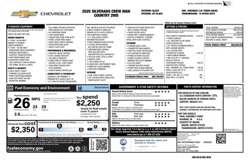 Used 2025 Chevrolet Silverado 1500 High Country w/ High Country Premium Package image 2