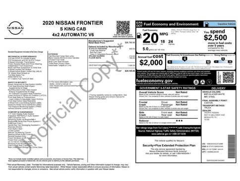 Used 2020 Nissan Frontier S w/ S Utility Package image 28