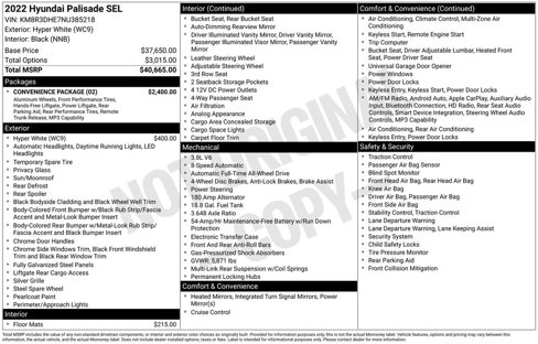 Used 2022 Hyundai Palisade SEL w/ Convenience Package image 6