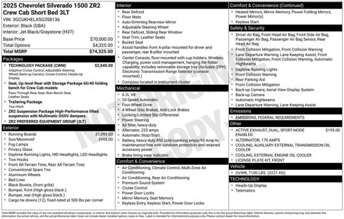 New 2025 Chevrolet Silverado 1500 ZR2 w/ Technology Package image 3