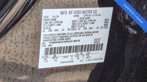 Certified 2024 Ford Explorer ST w/ Equipment Group 401A image 84