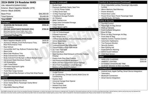 Used 2024 BMW Z4 M40i w/ Shadowloine Package image 6