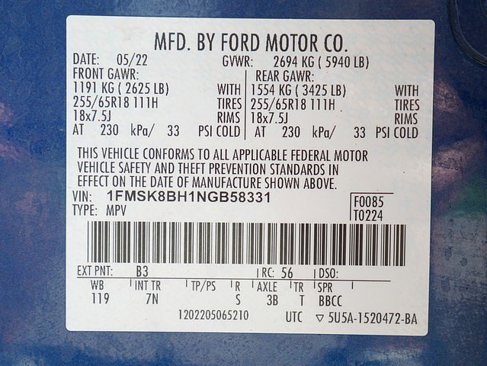 Used 2022 Ford Explorer 4WD w/ Class IV Trailer Tow Package image 56