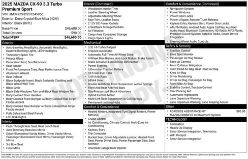 New 2025 MAZDA CX-90 3.3 Turbo w/ Premium Sport Pkg image 4