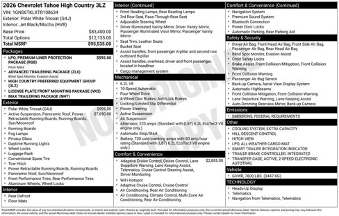 New 2026 Chevrolet Tahoe High Country image 4