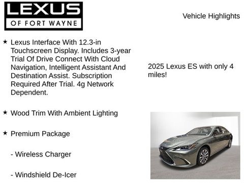 New 2025 Lexus ES 350 w/ Premium Package image 8