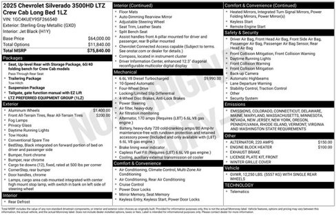 New 2025 Chevrolet Silverado 3500 LTZ image 10