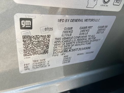 New 2026 Chevrolet Traverse RS w/ LPO, Floor Liner Package image 17