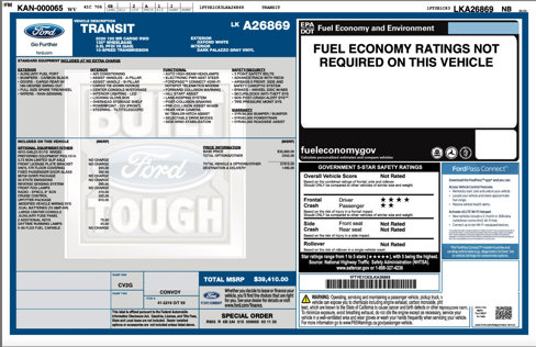 Used 2020 Ford Transit 150 Medium Roof w/ Upfitter Package image 3