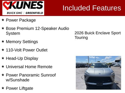 New 2026 Buick Enclave Sport Touring w/ Power Package image 3