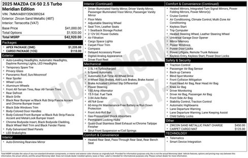 New 2025 MAZDA CX-50 Meridian Edition w/ Apex Package image 4