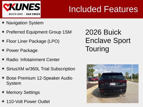 New 2026 Buick Enclave Sport Touring w/ Power Package image 2