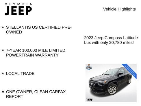 Certified 2023 Jeep Compass Latitude w/ Sun and Sound Group image 7