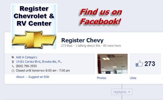 register chevrolet rv brooksville fl