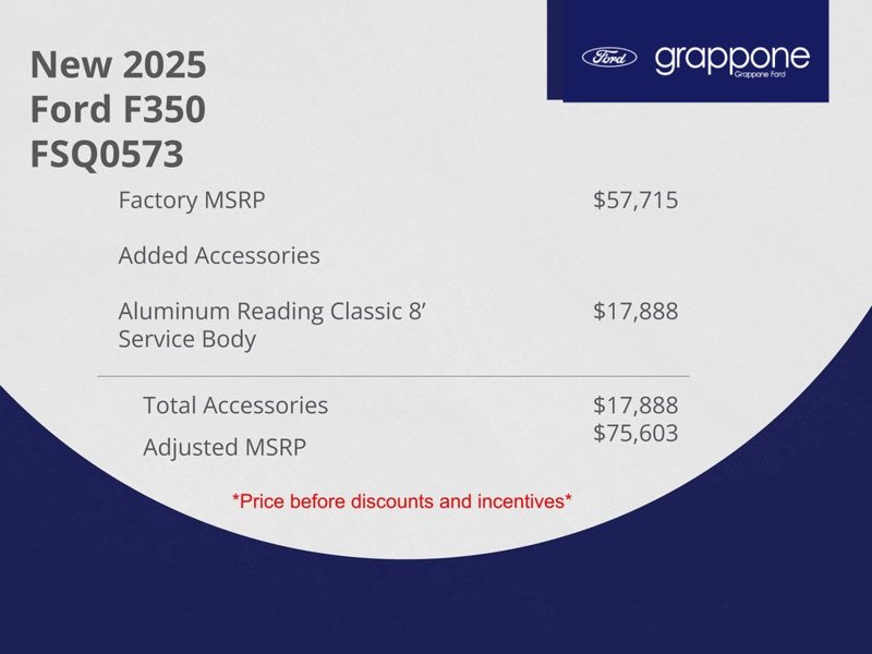 New 2025 Ford F350 XL w/ XL Chrome Package image 1