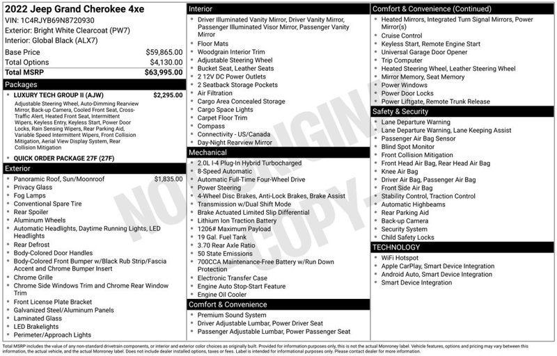 Certified 2022 Jeep Grand Cherokee Limited w/ Luxury Tech Group II image 1