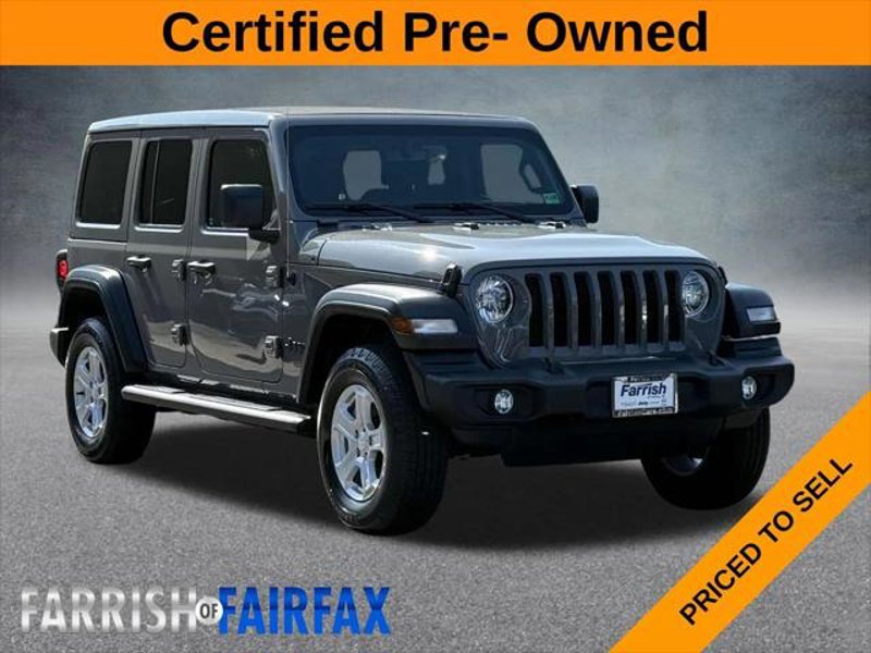 Certified 2021 Jeep Wrangler Unlimited Sport w/ Sun And Sound Package image 1