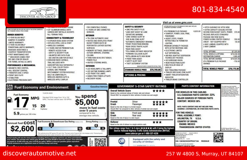 Used 2023 GMC Yukon AT4 w/ AT4 Premium Plus Package image 1