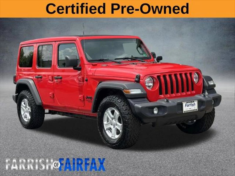 Certified 2021 Jeep Wrangler Unlimited Sport w/ Sun And Sound Package image 1