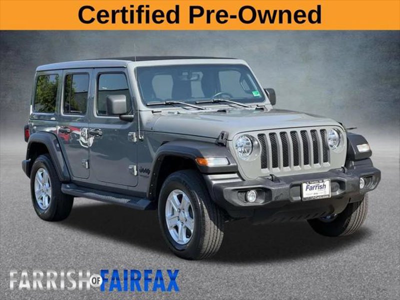 Certified 2022 Jeep Wrangler Unlimited Sport w/ Sun And Sound Package image 1