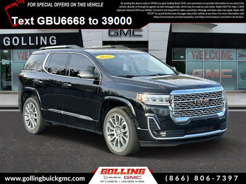 Certified 2022 GMC Acadia Denali w/ Denali Ultimate Package image 1