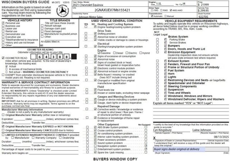Certified 2021 Chevrolet Equinox LT image 1