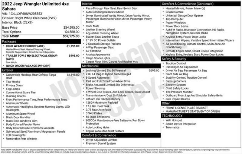 Certified 2022 Jeep Wrangler Unlimited Sahara w/ Cold Weather Group image 1
