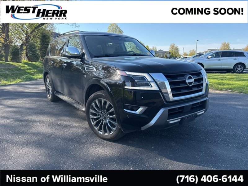 Certified 2021 Nissan Armada Platinum w/ Captain's Chairs Package image 1
