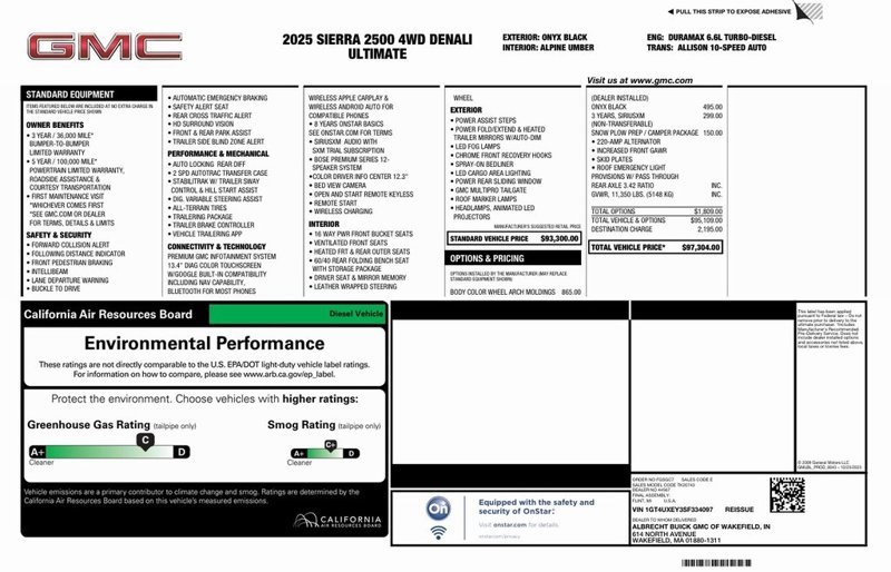 Used 2025 GMC Sierra 2500 Denali Ultimate w/ Snow Plow Prep/Camper Package image 1