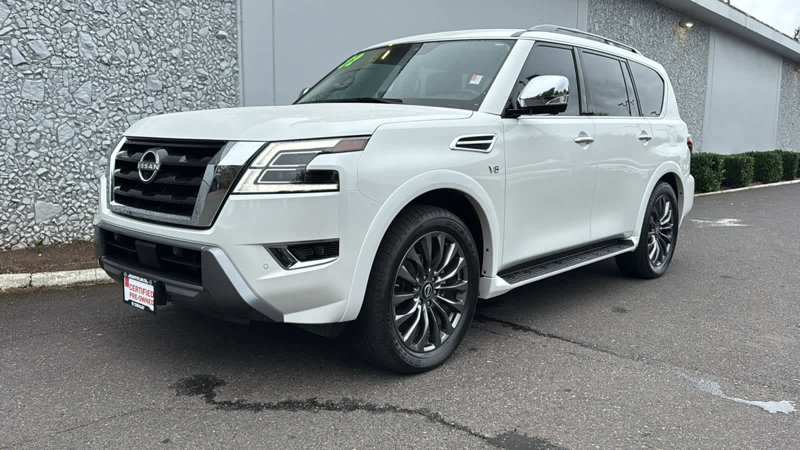 Certified 2022 Nissan Armada Platinum w/ Captain's Chairs Package image 1