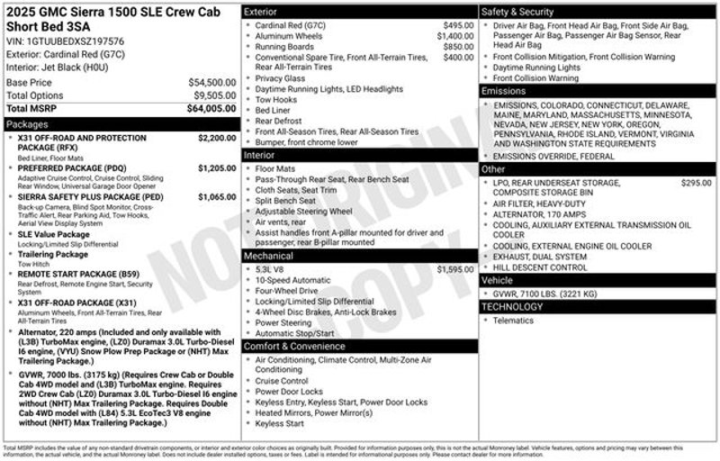Certified 2025 GMC Sierra 1500 SLE image 1